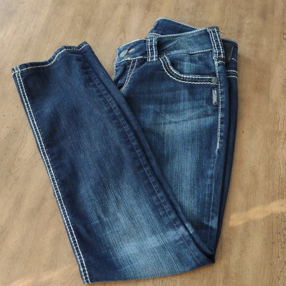 Woman's Silver Suki Skinny jeans